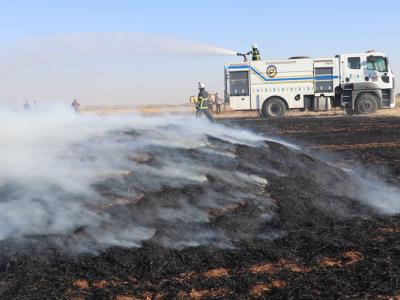 إخماد 500 حريق في شهر أيار …تزايد كبير بأعداد الحرائق مع ارتفاع درجات الحرارة وبدء موسم الحصاد