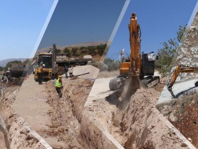 إطلاق مشروع لتأهيل الطرقات وشبكات مياه الشرب لتخديم مخيمات الفداء وبشمارون غربي إدلب