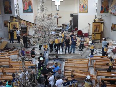 مجزرةً ضحاياها مدنيون بهجوم إرهابي استهدف كنيسة بدمشق 