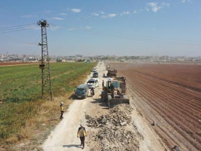 The White Helmets Initiate 5 Kilometer Road Rehabilitation and Asphalting Project on Al-Amoud-Sarmada Road